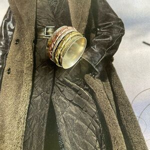 Elegant STERLING SILVER, Copper and Brass Stacking Ring~ Size 8